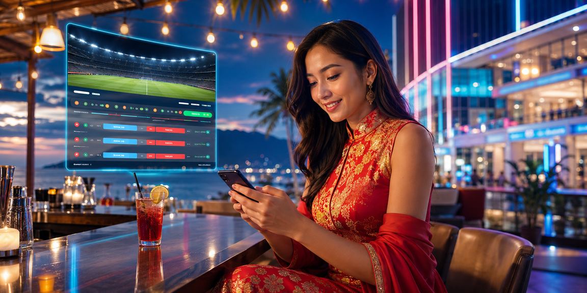 Pemain menggunakan platform mudah alih x1bet untuk bermain poker di Langkawi